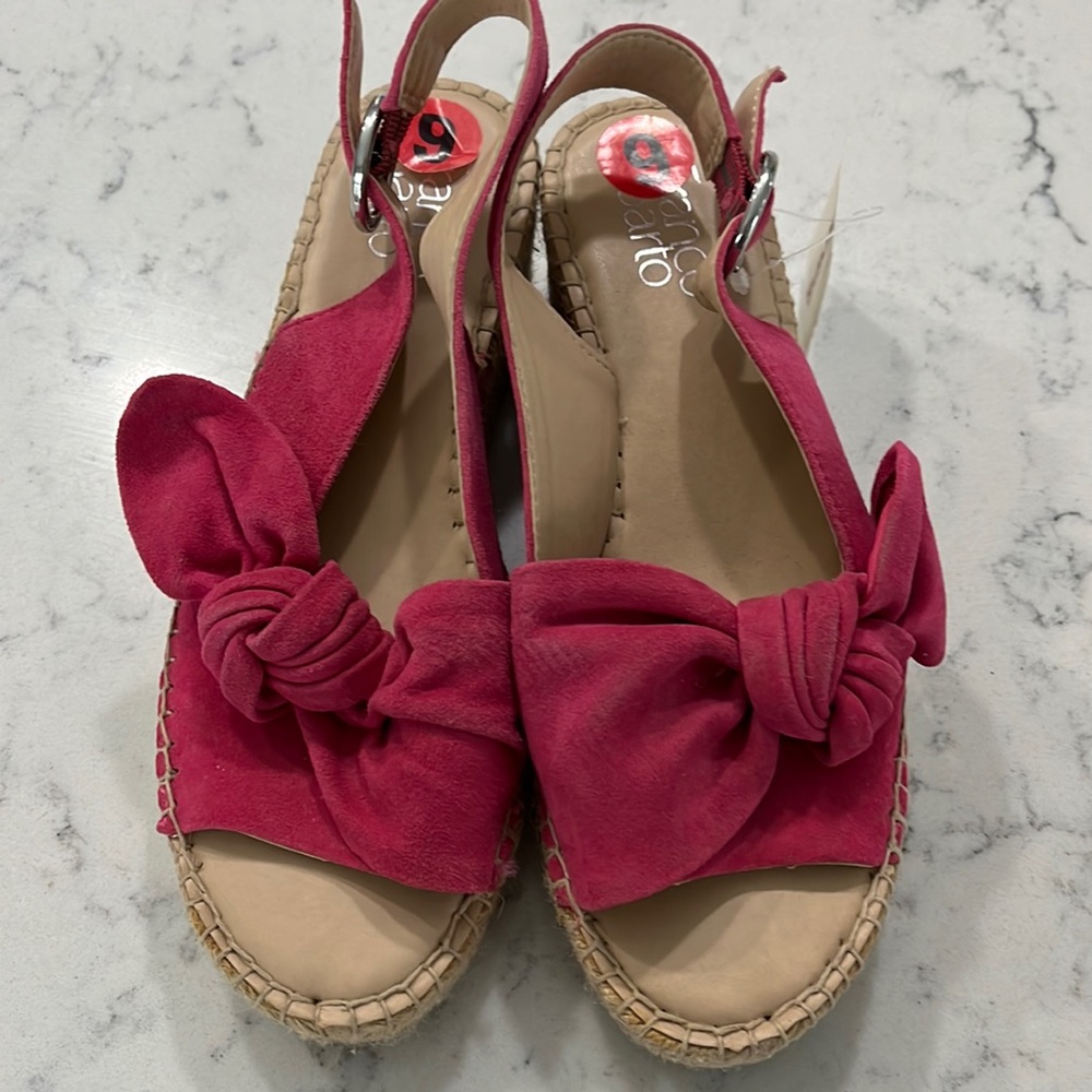 Franco Sarto Size 6 Slingback Espadrille Wedge